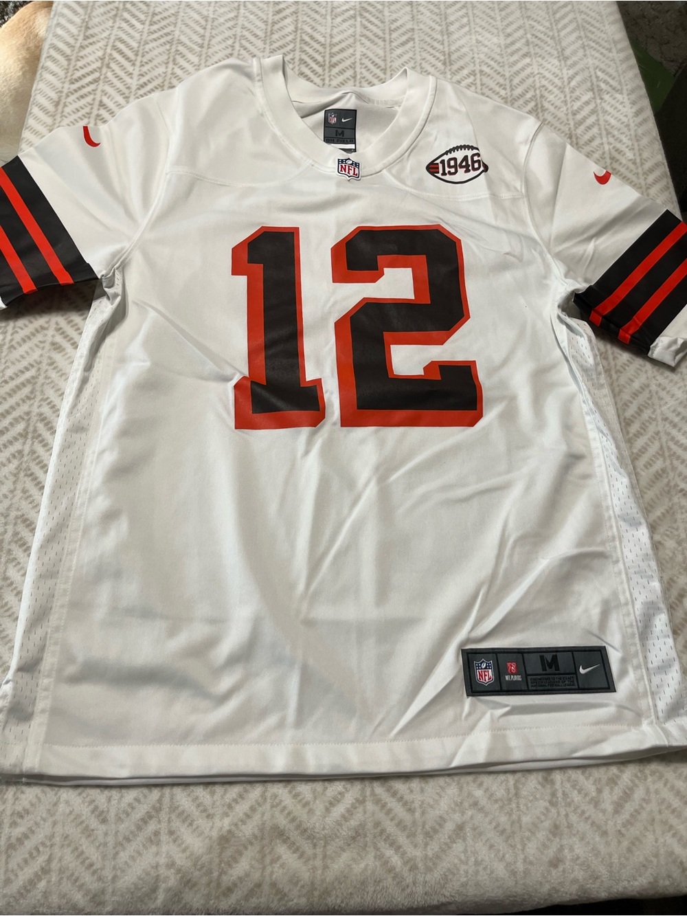 Cleveland Browns #12 “McLeod” football jersey. Medium
